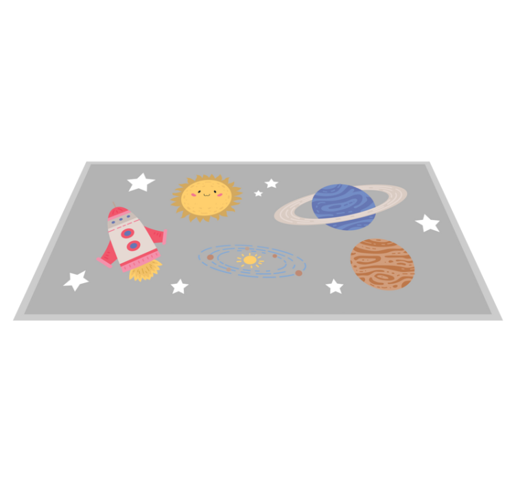 Tapis vinyle pour enfants thème de l'aventure spatiale - TenStickers