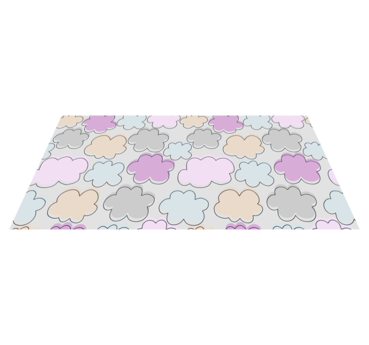 Tapis vinyle pour enfants pastel nuageux - TenStickers