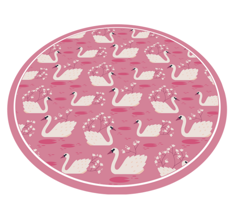 Tapis vinyle bébé sérénité du lac des cygnes - TenStickers