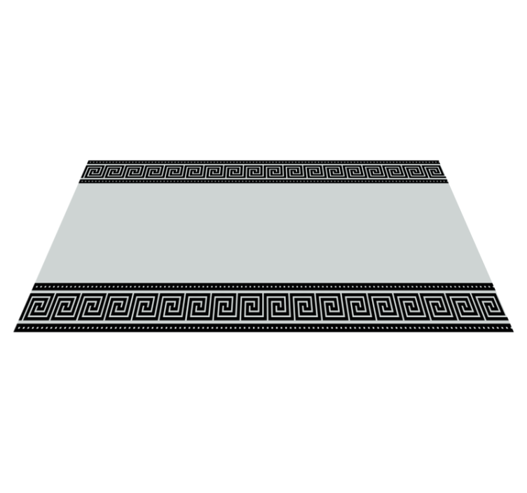 Tapis vinyle géométrique bordure de frette grecque - TenStickers