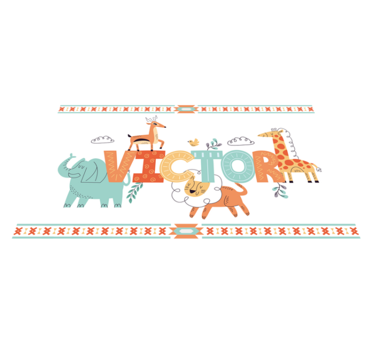 Tapis vinyles personnalisable thème safari personnalisé - TenStickers