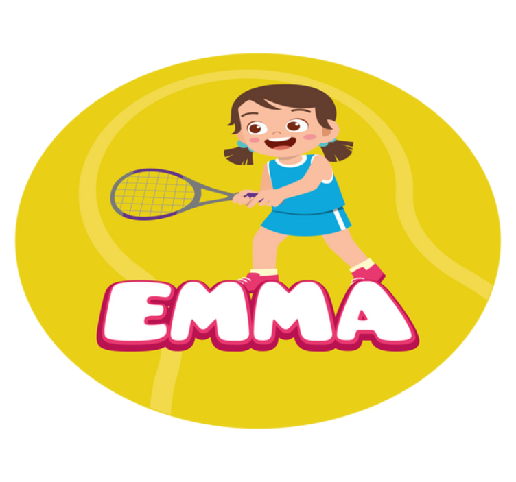 Tapis vinyles personnalisable tennis personnalisé - TenStickers