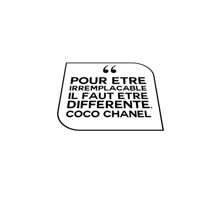 Tapis vinyle citation dicton inspirant de chanel - TenStickers