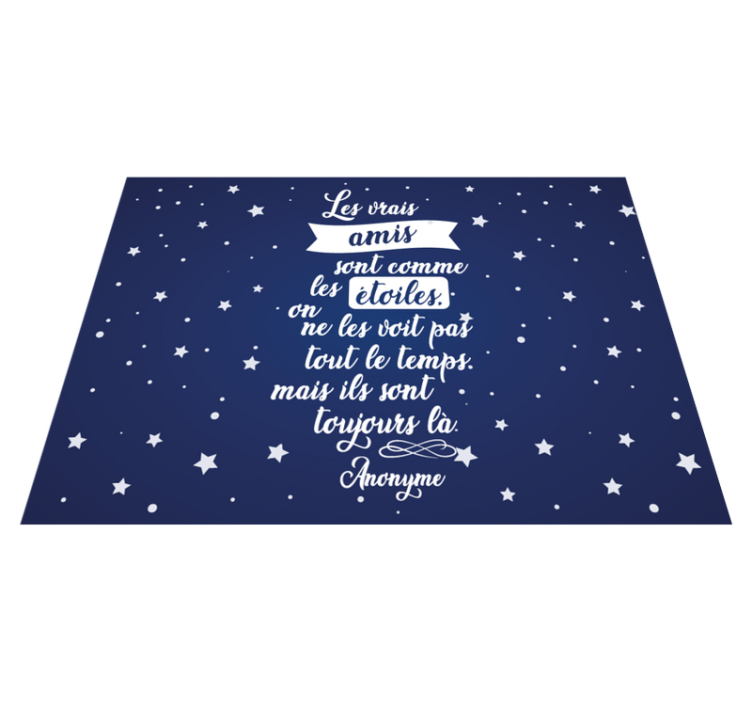 Tapis vinyle citation Citation mignonne d'amitié - TenStickers