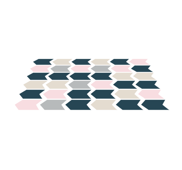 Tapis vinyle géométrique motif géométrique élégant - TenStickers