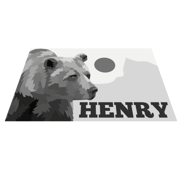 Tapis vinyle personnalisé ours personnalisable - TenStickers