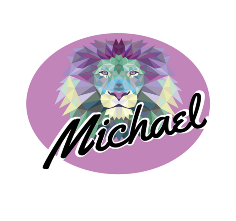 Tapis vinyle personnalisé lion personnalisable - TenStickers