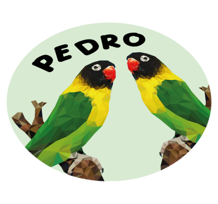 Tapis vinyle personnalisé tourtereaux personnalisables - TenStickers