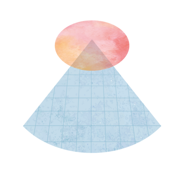 Tapis vinyle minimaliste triangle dégradé géométrique - TenStickers