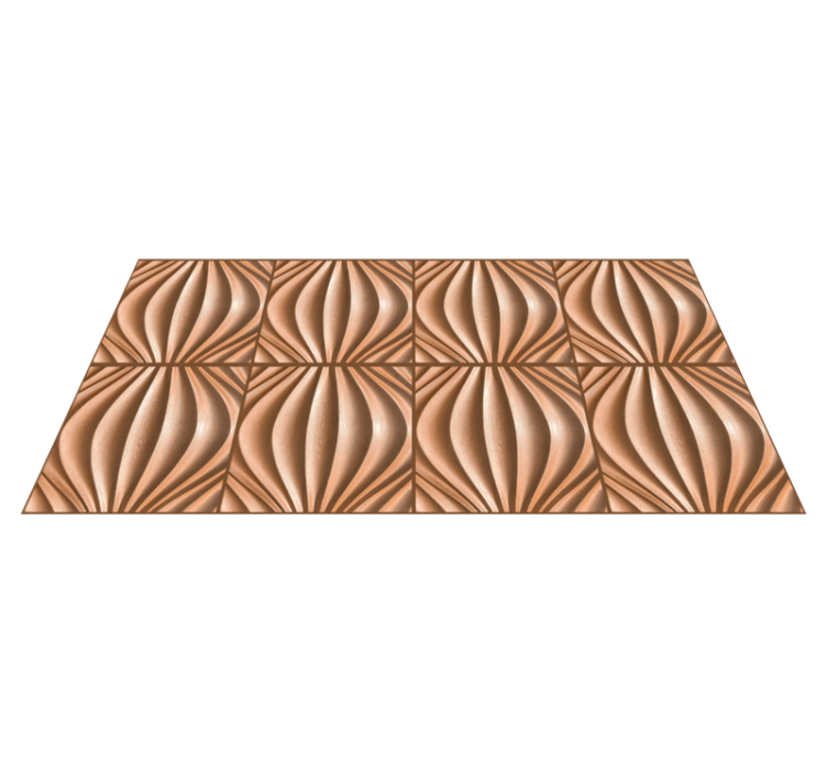 Tapis mosaique vinyle motif de mosaïque ondulé - TenStickers