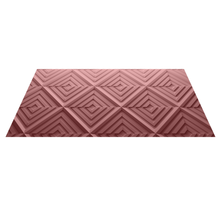 Tapis vinyle géométrique surface texturée en chevrons - TenStickers