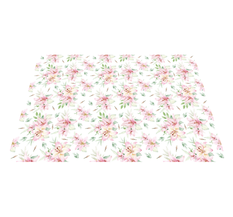 Tapis vinyle plantes élégance florale en fleurs - TenStickers
