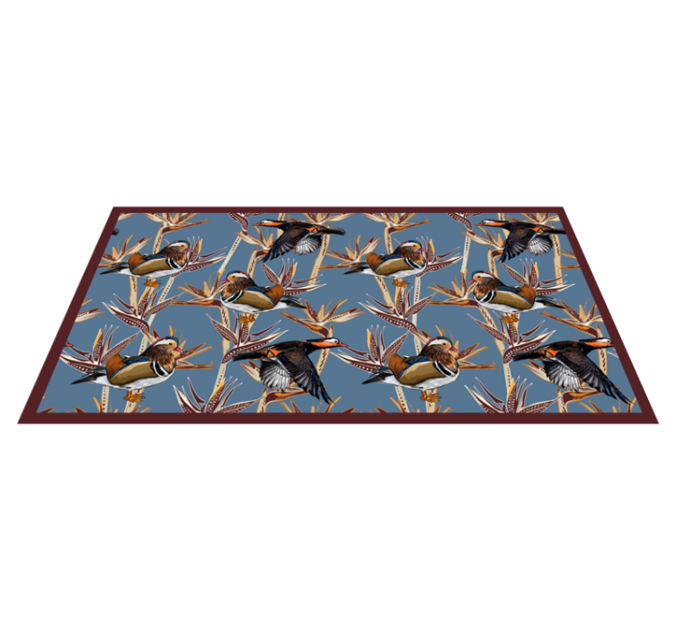 Tapis vinyle animal modèle de canard mandarin - TenStickers