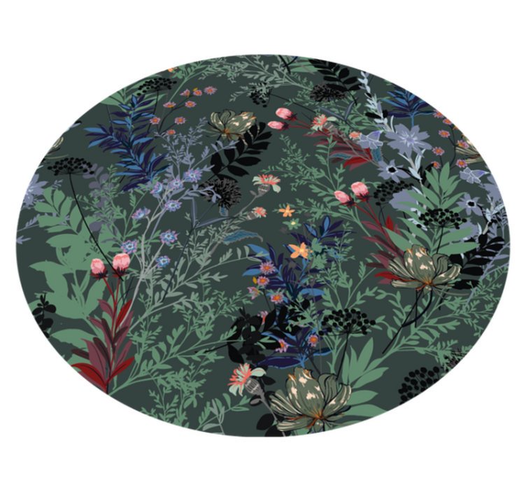 Tapis vinyle plantes motif botanique - TenStickers