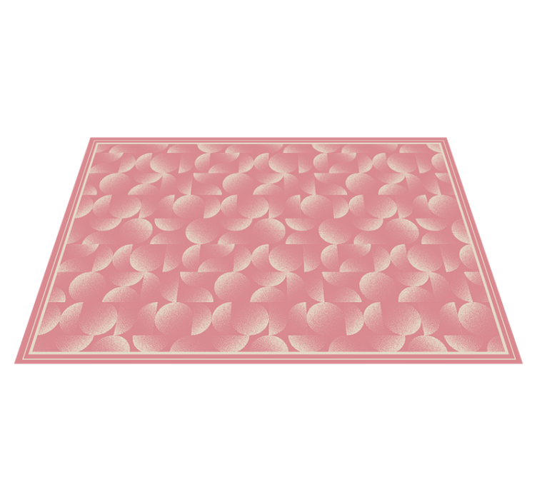 Tapis vinyle rose motif de feuille de ginkgo - TenStickers