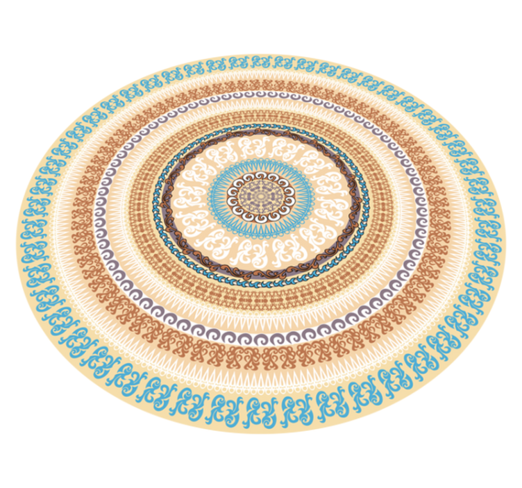 Tapis vinyle mandala motif de cercle de mandala - TenStickers