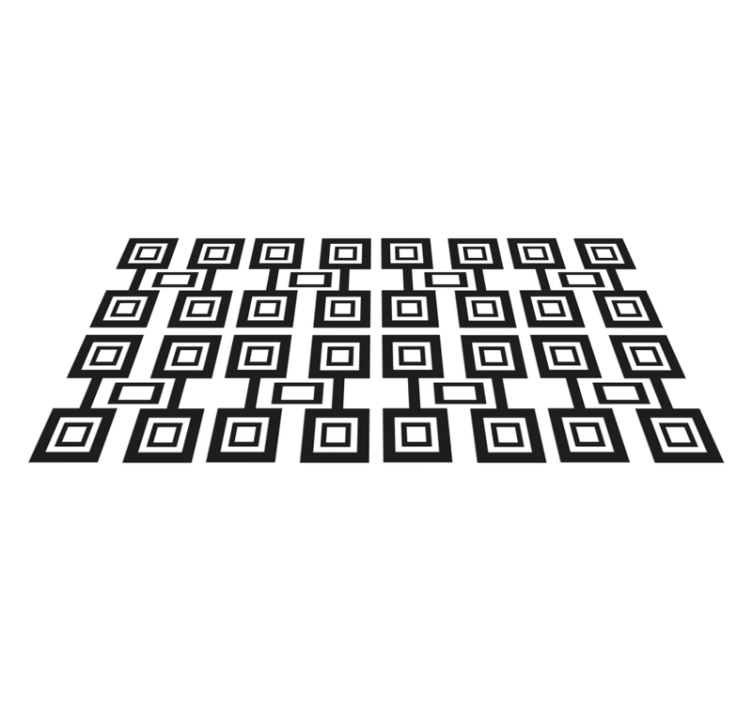 Tapis vinyle géométrique motif de carrés géométriques - TenStickers