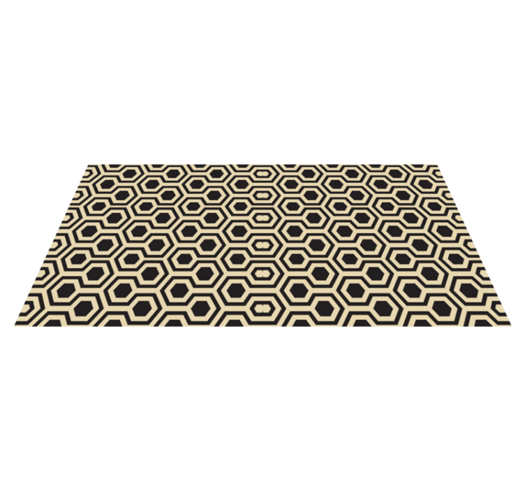 Tapis vinyle géométrique motif hexagonal géométrique - TenStickers