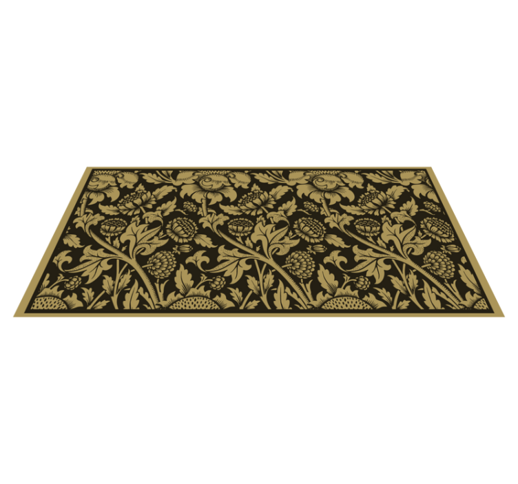 Tapis vinyle fleurs et plantes motif botanique d'accent - TenStickers