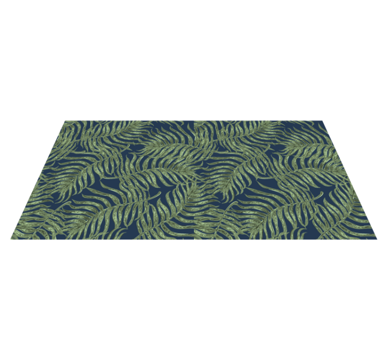 Tapis vinyle fleurs et plantes motif de feuilles tropicales - TenStickers
