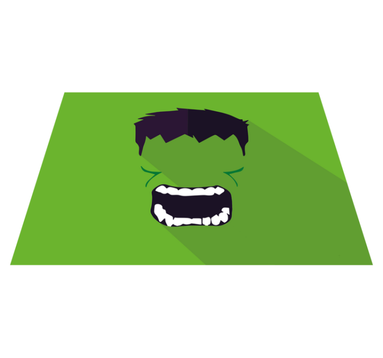 Tapis vinyle pour enfants Super-héros vert - TenStickers