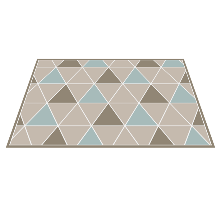 Tapis vinyle minimaliste Triangle de couleur beige - TenStickers