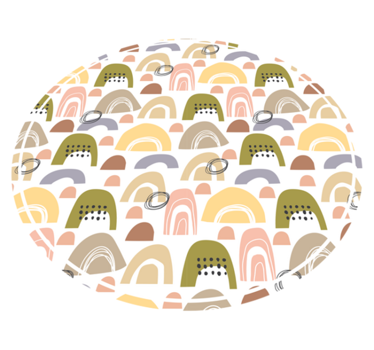 Tapis vinyle enfant arc-en-ciel style nordique - TenStickers