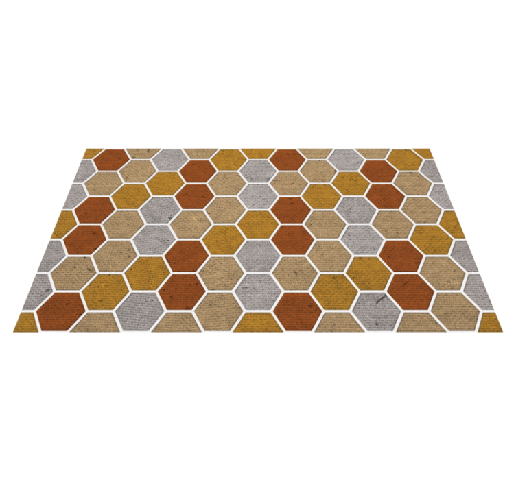 Tapis vinyle geometrique Texture en nid d'abeille - TenStickers