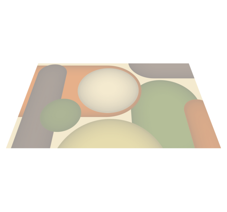 Tapis vinyle design moderne motifs circulaires contemporains - TenStickers