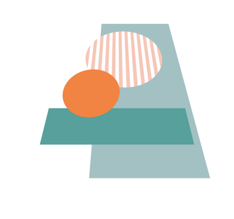 Tapis vinyle design moderne cercles géométriques ensoleillés - TenStickers