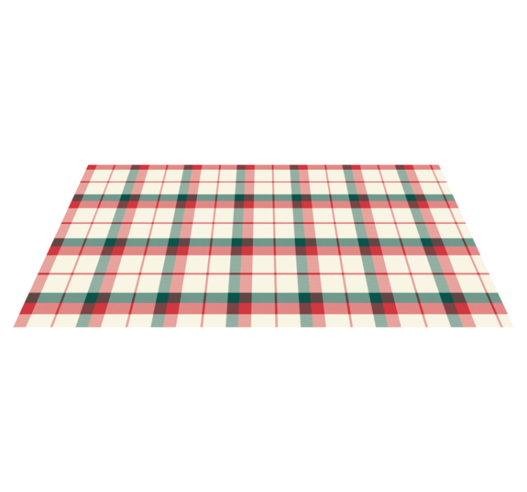 Tapis vinyle geometrique Tartan de noël - TenStickers