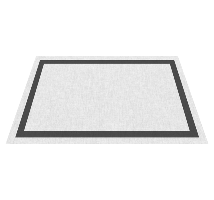 Tapis vinyle minimaliste Teplon blanc et gris - TenStickers