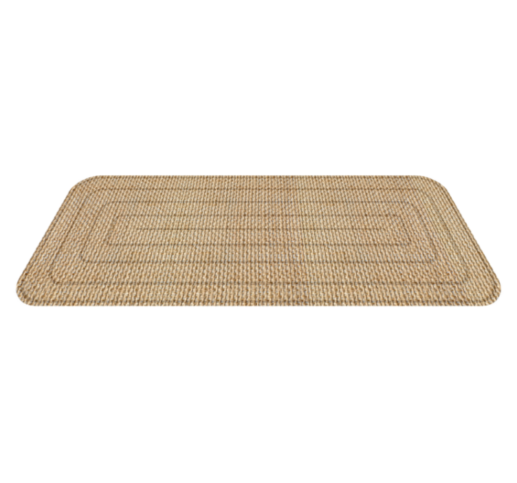 Tapis de couloir rectangle texture jute - TenStickers