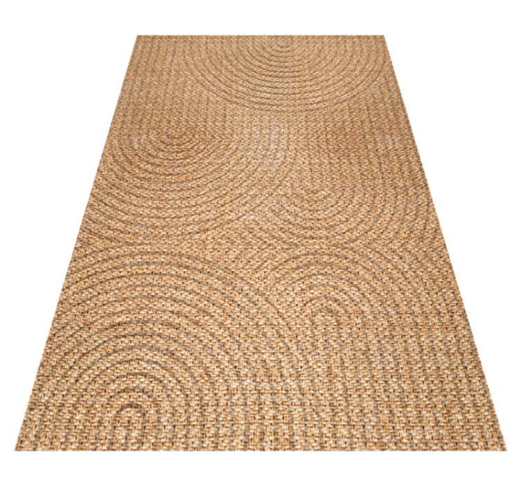Tapis vinyle géométrique arcs Effet Tissé - TenStickers