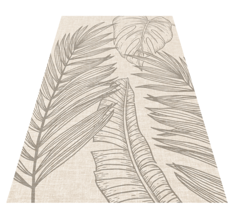 Tapis vinyle fleurs et plantes effet tissé tropical - TenStickers