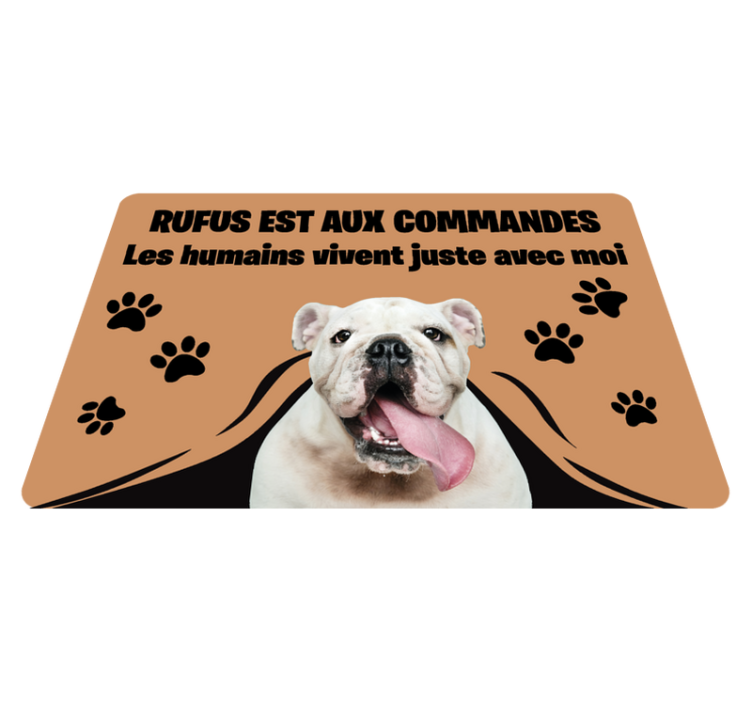 Tapis vinyle hall d'entrée photo personnalisée pour animaux de co - TenStickers