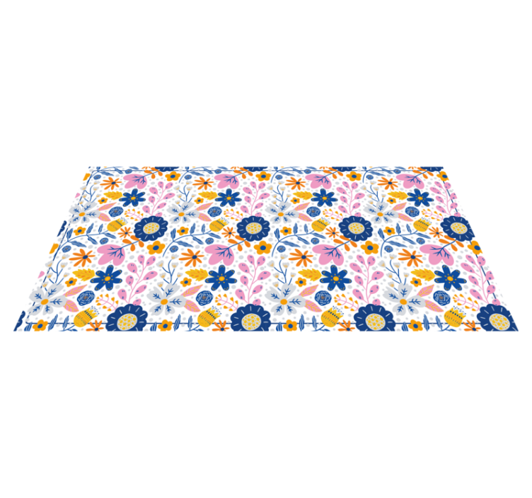 Tapis en vinyle nature printemps Floral - TenStickers
