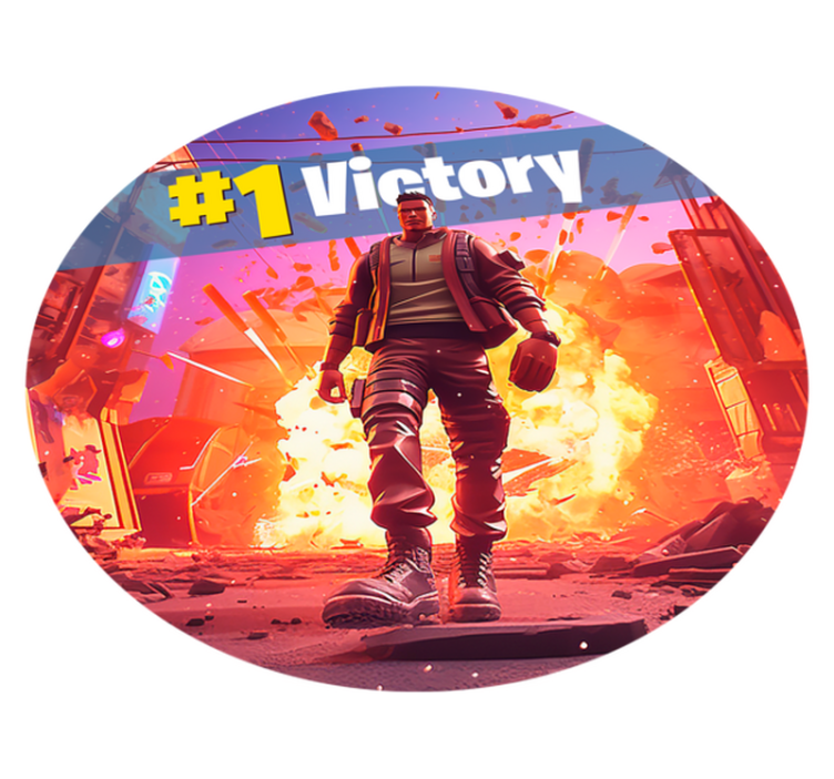 Tapis vinyle chambre soldat de jeu vidéo victoire - TenStickers