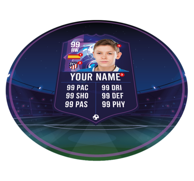 Tapis vinyle ado carte de joueur de football - TenStickers