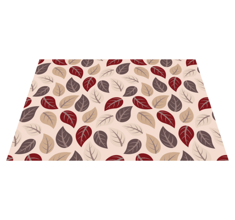 Tapis vinyle fleurs et plantes motif de feuille d'automne - TenStickers
