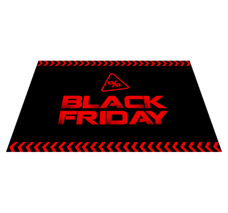 Tapis vinyle noir vendredi noir - TenStickers