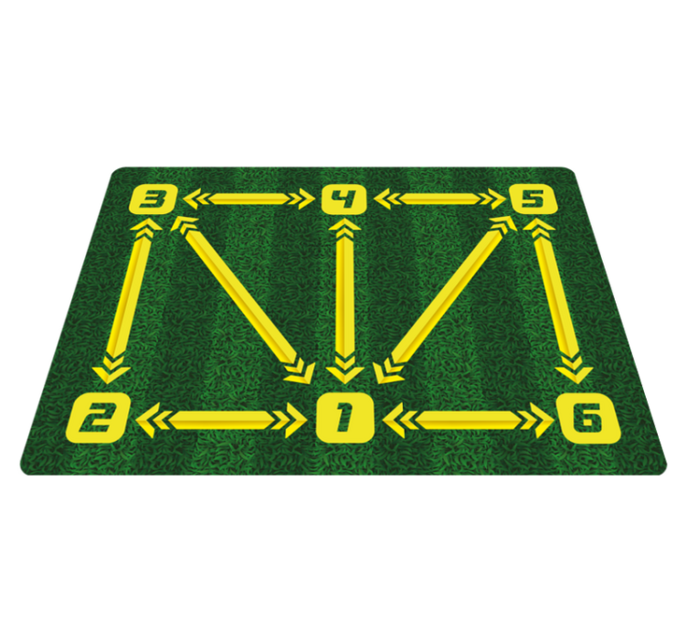 Tapis vinyle rectangulaire entraînement de football - TenStickers