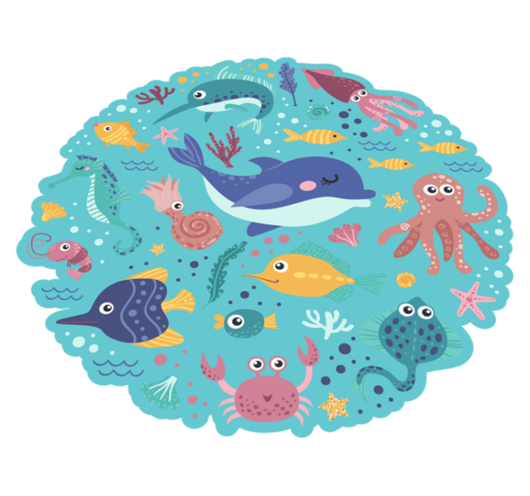 Tapis vinyle illustrations de poisson - TenStickers