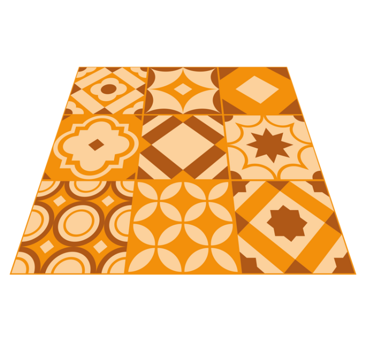 Tapis cuisine carreaux rustiques - TenStickers