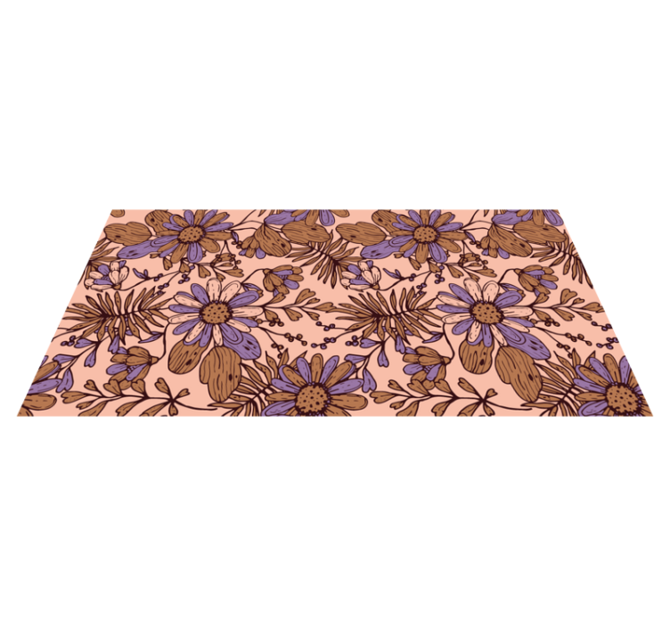 Tapis vinyle plantes motif floral botanique - TenStickers