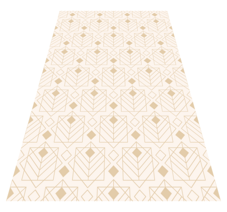 Tapis vinyle beige motif art déco - TenStickers