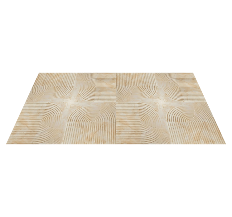 Tapis vinyle beige arcs modernes - TenStickers