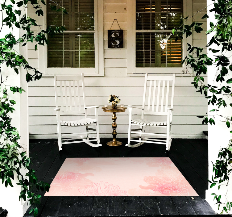 Tapis vinyle plantes tranquillité florale - TenStickers