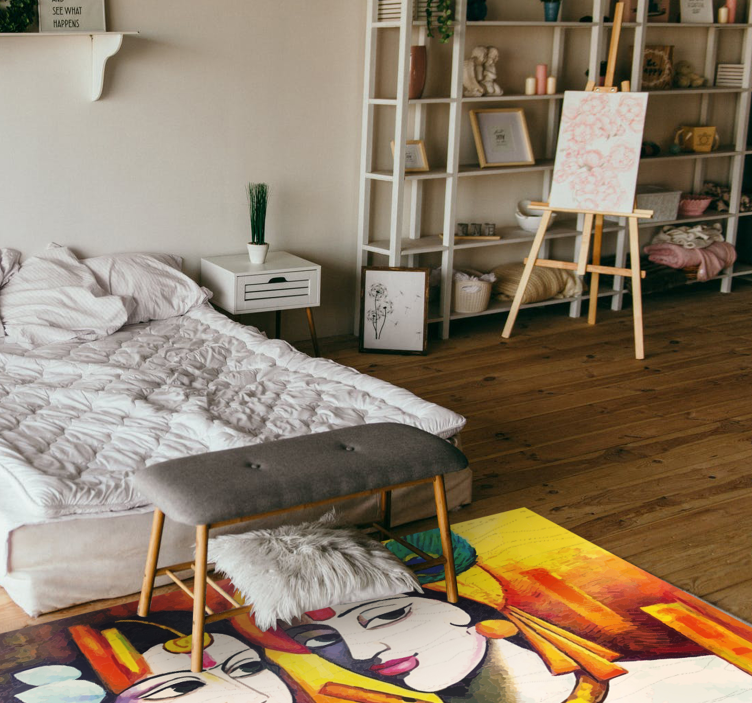 Tapis vinyle salon essence culturelle - TenStickers