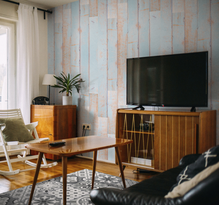 Tapis vinyle cuisine carreaux de ciment couleur grise - TenStickers